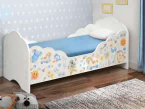 Кровать детская с бортом Малышка №3 600*1400 белая в Юрюзани - yuryuzan.mebel74.com | фото