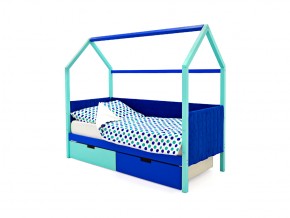 Кровать-домик мягкий Svogen с ящиками мятно-синий в Юрюзани - yuryuzan.mebel74.com | фото