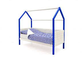 Кровать-домик мягкий Svogen сине-белый в Юрюзани - yuryuzan.mebel74.com | фото
