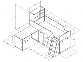 Кровать Дюймовочка 1 Голубой в Юрюзани - yuryuzan.mebel74.com | фото 2