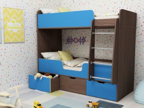 Кровать двухъярусная Малыш двойняшка бодега-голубой в Юрюзани - yuryuzan.mebel74.com | фото