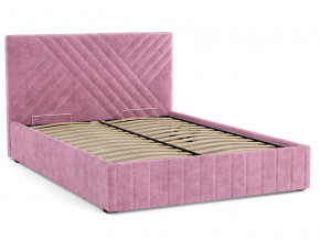 Кровать Гамма 1400 с основанием велюр тенерифе розовый в Юрюзани - yuryuzan.mebel74.com | фото 2
