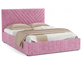 Кровать Гамма 1600 с основанием велюр тенерифе розовый в Юрюзани - yuryuzan.mebel74.com | фото