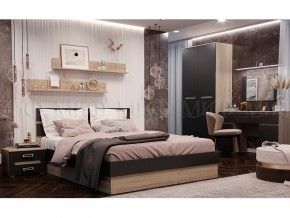 Кровать Ким 1400 Графит софт, сонома в Юрюзани - yuryuzan.mebel74.com | фото 2