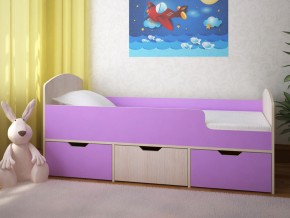 Кровать Малыш Мини Дуб молочный-Ирис в Юрюзани - yuryuzan.mebel74.com | фото