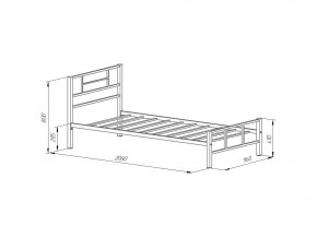 Кровать металлическая Кадис Коричневый в Юрюзани - yuryuzan.mebel74.com | фото 2