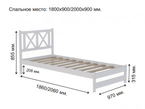 Кровать односпальная Аист-7 Классика белый 1800х900 мм в Юрюзани - yuryuzan.mebel74.com | фото 2