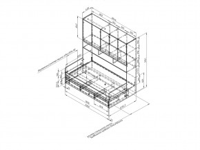 Кровать с антресолью Дельта Нэкст 21.04 белый в Юрюзани - yuryuzan.mebel74.com | фото 3