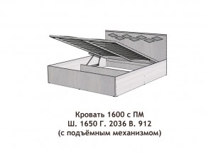 Кровать с подъёмный механизмом Диана 1600 в Юрюзани - yuryuzan.mebel74.com | фото 3