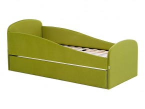 Кровать с ящиком Letmo оливковый (велюр) в Юрюзани - yuryuzan.mebel74.com | фото 1