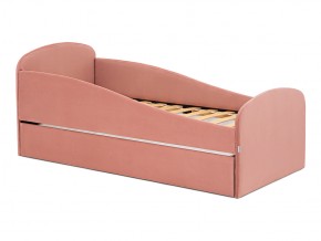 Кровать с ящиком Letmo пудровый (велюр) в Юрюзани - yuryuzan.mebel74.com | фото 1