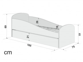 Кровать с ящиком Letmo ванильный (велюр) в Юрюзани - yuryuzan.mebel74.com | фото 2