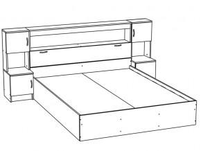 Кровать с закроватным модулем Бася КР 552 Крафт в Юрюзани - yuryuzan.mebel74.com | фото 2