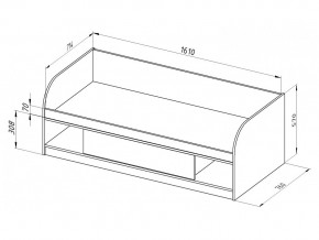 Кровать Соня 4 сонома-розовый в Юрюзани - yuryuzan.mebel74.com | фото 2