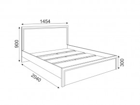 Кровать стандарт с настилом 1400 Беатрис модуль 16 Дуб млечный в Юрюзани - yuryuzan.mebel74.com | фото 2
