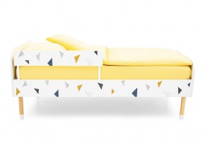 Кровать Stumpa Классика с бортиком рисунок Треугольники желтый, синий в Юрюзани - yuryuzan.mebel74.com | фото 3