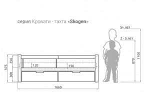 Кровать-тахта Svogen с ящиками и бортиком белый в Юрюзани - yuryuzan.mebel74.com | фото 3