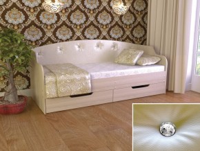 Кровать Юниор Тип 2 шимо светлый, белый перламутр 900х2000 в Юрюзани - yuryuzan.mebel74.com | фото
