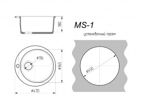 Кухонная мойка MS-1 в Юрюзани - yuryuzan.mebel74.com | фото 2