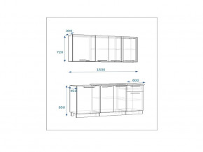 Кухонный гарнитур 11 Грецкий орех 1500 в Юрюзани - yuryuzan.mebel74.com | фото 2