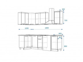 Кухонный гарнитур 13 Грецкий орех 1200*1800 левый в Юрюзани - yuryuzan.mebel74.com | фото 2