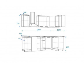 Кухонный гарнитур 13 Грецкий орех 1800*1200 правый в Юрюзани - yuryuzan.mebel74.com | фото 2