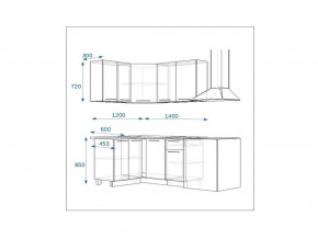 Кухонный гарнитур 14 Грецкий орех 1200*1400 левый в Юрюзани - yuryuzan.mebel74.com | фото 2