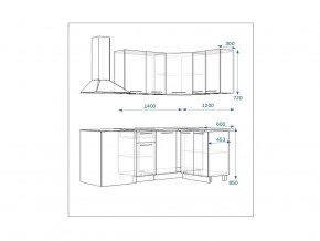 Кухонный гарнитур 14 Грецкий орех 1400*1200 правый в Юрюзани - yuryuzan.mebel74.com | фото 2