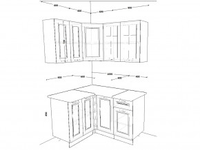 Кухонный гарнитур 15 Белый Вегас 1200х1400 мм в Юрюзани - yuryuzan.mebel74.com | фото 2