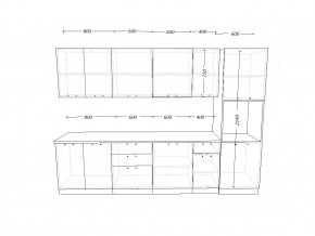 Кухонный гарнитур 16 Грецкий орех 3000 в Юрюзани - yuryuzan.mebel74.com | фото 2