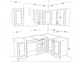 Кухонный гарнитур 2 Белый Вегас 1600х1400 мм в Юрюзани - yuryuzan.mebel74.com | фото 2