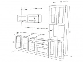 Кухонный гарнитур 3 Белый Вегас 2400 мм в Юрюзани - yuryuzan.mebel74.com | фото 2