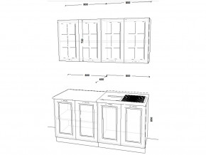 Кухонный гарнитур 6 Белый Вегас 1600 мм в Юрюзани - yuryuzan.mebel74.com | фото 2