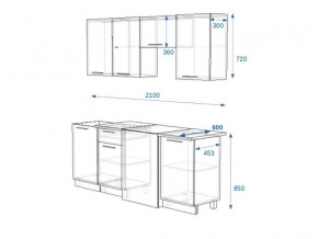 Кухонный гарнитур 8Р РоялВуд 2100 мм в Юрюзани - yuryuzan.mebel74.com | фото 2