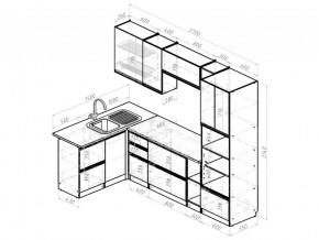 Кухонный гарнитур Амели мега прайм 1500х2700 мм в Юрюзани - yuryuzan.mebel74.com | фото 6