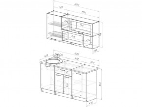 Кухонный гарнитур Антика стандарт 1600 мм в Юрюзани - yuryuzan.mebel74.com | фото 6