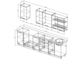 Кухонный гарнитур Бланка 2800 в Юрюзани - yuryuzan.mebel74.com | фото 2