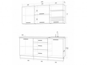 Кухонный гарнитур Флоренс Грин 1800 в Юрюзани - yuryuzan.mebel74.com | фото 3