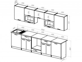 Кухонный гарнитур Кварц Экстра 3000 мм в Юрюзани - yuryuzan.mebel74.com | фото 3