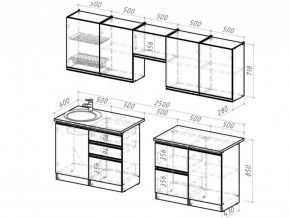 Кухонный гарнитур Лоретта мега 2500 мм в Юрюзани - yuryuzan.mebel74.com | фото 6