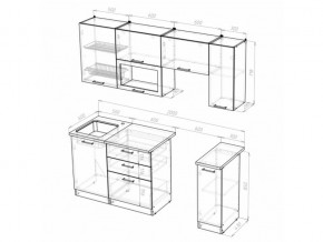 Кухонный гарнитур Лоретта ультра 2000 мм в Юрюзани - yuryuzan.mebel74.com | фото 6