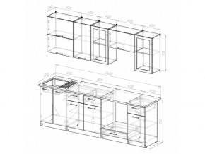 Кухонный гарнитур Ника базис 2400 мм в Юрюзани - yuryuzan.mebel74.com | фото 2