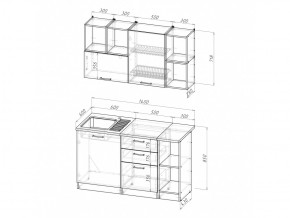 Кухонный гарнитур Ольга медиум 3 1400 мм в Юрюзани - yuryuzan.mebel74.com | фото 6