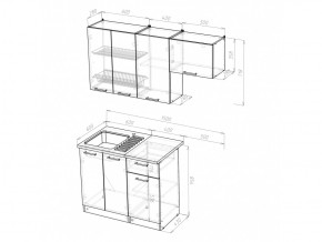 Кухонный гарнитур Ольга нормал 2 1500 мм в Юрюзани - yuryuzan.mebel74.com | фото 6