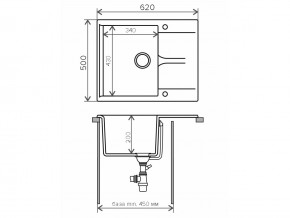 Мойка гранитная Gals-620 Белый 26 в Юрюзани - yuryuzan.mebel74.com | фото 2