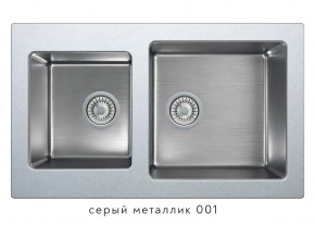 Мойка комбинированная Tolero twist TTS-840 Серый металлик 001 в Юрюзани - yuryuzan.mebel74.com | фото