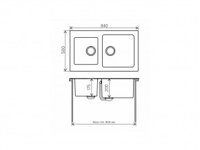 Мойка комбинированная Tolero twist TTS-840 Темно-бежевый 823 в Юрюзани - yuryuzan.mebel74.com | фото 2