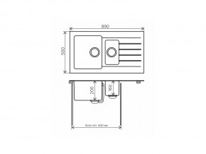 Мойка комбинированная Tolero twist TTS-890 Белый 923 в Юрюзани - yuryuzan.mebel74.com | фото 2