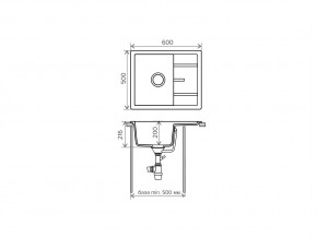 Мойка кварцевая Tolero R-107 Бежевый 101 в Юрюзани - yuryuzan.mebel74.com | фото 2