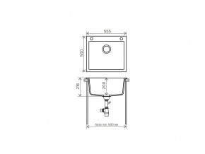 Мойка кварцевая Tolero R-111 Темно-бежевый 823 в Юрюзани - yuryuzan.mebel74.com | фото 2